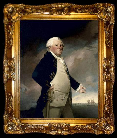 framed  George Romney Vice-Admiral Sir Hyde Parker, ta009-2